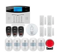 Tuya GSM Protección de seguridad for el hogar alarma inteligente Pantalla LCD Kit antirrobo Aplicación móvil Control remoto Armar y desarmar Para casa y garaje(G2BW8)