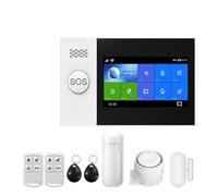 Tuya inalámbrico en casa GSM monitoreo del hogar cinturón de seguridad Sensor Detector de movimiento de alarma antirrobo Control por aplicación Sup Para Villas y Almacenes(Set 3)