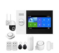 Tuya inalámbrico en casa GSM monitoreo del hogar cinturón de seguridad Sensor Detector de movimiento de alarma antirrobo Control por aplicación Sup Para Villas y Almacenes(Set 8)