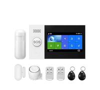 Tuya inalámbrico en casa GSM monitoreo del hogar cinturón de seguridad Sensor Detector de movimiento de alarma antirrobo Control por aplicación Sup Para Villas y Almacenes(Set 1)