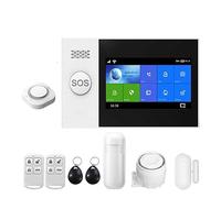 Tuya inalámbrico en casa GSM monitoreo del hogar cinturón de seguridad Sensor Detector de movimiento de alarma antirrobo Control por aplicación Sup Para Villas y Almacenes(Set 2)
