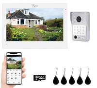 TUYA - Intercomunicador de puerta de video con monitor de 7 pulgadas, 1080P de 2 vías, cámara de puerta de video para el hogar inteligente TUYA WiFi para el hogar y apartamento (campana blanca + 1