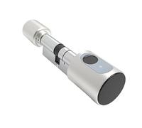 Tuya Smart Home Door Lock DIY Cylinder Fingerprint APP Key IC Card Unlock Electronic Smart Lock Digital Keyless Replacement (Color: B Bluetooth, Tamaño: 40 a 55)