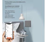 Tuya Smart Switch Wifi and Rf Radio Frequency Smart Switch Zero Fire Line 3 Switch Grey