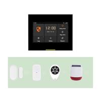 Tuya SmartLife Wireless WIFI Sistema de alarma seguridad for el hogar con control remoto la aplicación Solar Siren Instalación rápida(Ost-02-H501-Set-L)