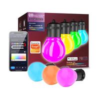 Tuya String of G50 Outdoor Smart WiFi RGBIC 12M Bulbs con Alexa y Google [EEK: A+++]