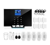 Tuya Wifi GSM Sistema de alarma seguridad for ladrones hogares Rfid tft Touch Keyboard 11 Voces Compatible Smart Life Instalación rápida(E)