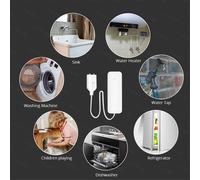 Tuya WiFi Leakage Alarm Water Leak Sensor Detector Flood Level Alarm W