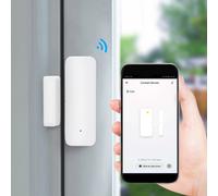TUYA Zigbee 3.0 Sensor de Puerta de Ventana Inteligente ZigBee 3.0 ConexióN InaláMbrica Multifuncional para Echo Hub SmartLife App