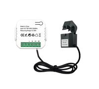 Tuya ZigBee Medidor de EnergíA 80A con AplicacióN de Abrazadera Monitor KWh Voltaje Corriente Consumo de EnergíA 110V 240V