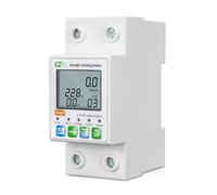 Tuya ZigBee - Protector inteligente de recuperación automática, multifuncional, medidor de voltaje, pantalla LCD, interruptor de potencia, medidor de potencia, configuración de valores, disyuntor de