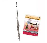 Tuyama TFL-112 - Flauta travesera en C + La flauta travesera alegre 1 libro de texto (juego de iniciación)