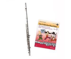 Tuyama TFL-112 - Flauta travesera en C + La flauta travesera alegre 1 libro de texto (juego de iniciación)