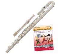 Tuyama TFL-212A - Flauta travesera en C (con 2 cabezales) + la flauta travesera alegre 1 libro de texto (juego de iniciación)