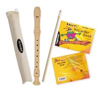 tuyama TFS-08D - Flauta dulce soprano (sistema de agarre alemán + libro de grabadora soprano de Voggy's (idioma español no garantizado)