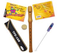 tuyama TFS-16B - Flauta dulce de madera de arce (mango barroco) y libro de texto "Voggy's Recorder Book" (ISBN 9783802404641)