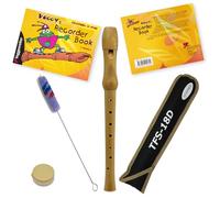 tuyama TFS-18D - Flauta dulce de madera de arce y libro de texto (idioma español no garantizado), diseño de flauta dulce de Voggy's Recorder Book (9783802404641)