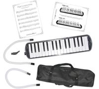 Tuyama TMD-132 Melodica Negro - 32 Teclas - Con Boquilla y 2 Tubos de Soplado - Incluye Bolsa de Transporte - Piano de Viento