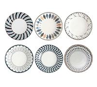 TuYines 6pcs Cuencos de Cerámica,Cuencos de aperitivo,Cuencos de Salsa,Plato para Postre,Platillos de Cerámica Diámetro de 9,8 cm para Aperitivos, Especias, Snack y Soja