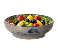 TuYines Ensaladera grande, cuenco grande de cerámica, cuenco grande para sopa, ensaladera, cuenco grande para servir, diámetro de 23 cm, cuenco para fruta, resistente
