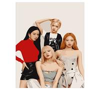 TuYines Pintura por números para adultos, Kpop Blackpink Paint by Numbers, kit de pintura al óleo pintado a mano, artículo para fans, regalo para fans, sin marco, 40 x 50 cm