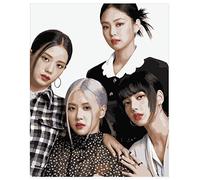 TuYines Pintura por números para adultos, Kpop Blackpink Paint by Numbers, kit de pintura al óleo pintado a mano, artículo para fans, regalo para fans, sin marco, 40 x 50 cm