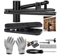 Tuykay - Bisagra de puerta oculta de 570 libras de carga, bisagras ocultas de acero inoxidable resistente para estantería de puerta, bisagra pivotante giratoria de 360°, bisagra giratoria invisible