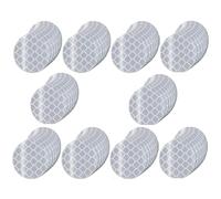 tuyrchu Pegatinas reflectantes blancas que no se decoloran, reflectores redondos de 5 cm de diámetro, cinta adhesiva de advertencia de alta visibilidad impermeable para exteriores (100 unidades)