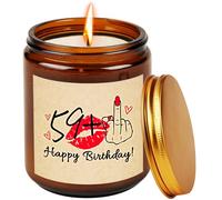 TUZELIYA 60 cumpleaños para mujeres, 59 + 1 velas divertidas regalo para mujeres, velas perfumadas regalo de cumpleaños para el 60, para mujer, abuela, mamá, para Pascua, Navidad, lavanda