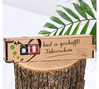 TUZELIYA Licencia de conducir aprobada regalo - ¡Lo has conseguido! - Caja de regalo Duplo - Regalo del permiso de conducir - SIN Duplo