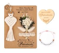 TUZELIYA Regalo de preguntas madrinas: regalo personal para la proclamación del embarazo y baby shower, regalos de bautizo para padrinos - Quiero ser mi madrina