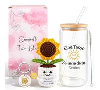 TUZELIYA Regalo positivo para mujeres - Juego de vasos de 500 ml para novia - Una taza de sol para ti - Ideas de regalo para mejor amiga, hermana, mamá, familia, colegas