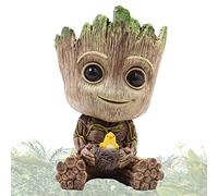 Tuzsocr Figura maceta flores,Groot Bonsai Figurine,Árbol Hombre plantador maceta,Maceta suculenta,Figura para plantas,Me llamo bebé Groot-para oficina y dormitorio Decoración del hogar (S)