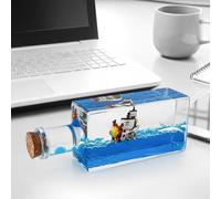 Tuzsocr One Piece Going Merry - Barco en Botella con Líquido Inhundible, Modelo de Nave Pirata, Decoración de Mesa para Oficina o Hogar (Estilo 1)