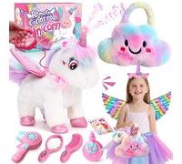 TUZT Unicornios Peluche Juguetes Niña de 3 4 5 6 7 8 Años con Unicornio Peluche Que Anda y Ladra, Ropa & Bolso, Electrónico Unicornio Juguete Cumpleaños Navidad Peluche Unicornios Regalos para Niños