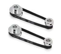 TUZUK Juego de 2 piezas de rueda síncrona GT2 de 20 y 36 dientes, polea de distribución de aluminio de 5 mm de diámetro con 2 piezas de longitud de 200 mm de ancho y correa de 6 mm (20-36T-5B-6)