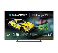 Blaupunkt Smart TV 43" QLED 4K Ultra HD, Google TV con Chromecast, Dolby Audio, Wi-Fi Dual Band, Bluetooth 5.0 y Control por Voz, Negro 43QBG6000S