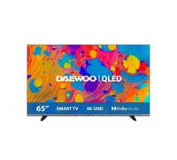 Daewoo 65DM55QV QLED Smart TV 65 Pulgadas 4K Ultra HD HDR, Televisor con Dolby Vision & Dolby Atmos, Compatible con Alexa, Diseño sin Marcos, Peana Lateral
