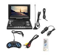 TV HD portátil de 7,8 Pulgadas, Reproductor de DVD for el hogar y el Coche, VCD, CD, MP3, Reproductor de DVD, Tarjetas USB, Juego de Cable de TV RCA, Pantalla LCD giratoria 16:9