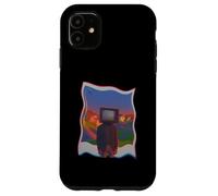 TV Head Glitch Trippy Vintage Creepy Dreamcore Estética Carcasa para iPhone 11
