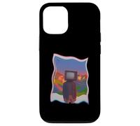 TV Head Glitch Trippy Vintage Creepy Dreamcore Estética Carcasa para iPhone 12/12 Pro