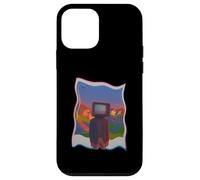 TV Head Glitch Trippy Vintage Creepy Dreamcore Estética Carcasa para iPhone 12 mini