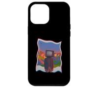 TV Head Glitch Trippy Vintage Creepy Dreamcore Estética Carcasa para iPhone 12 Pro Max