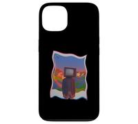 TV Head Glitch Trippy Vintage Creepy Dreamcore Estética Carcasa para iPhone 13