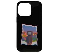 TV Head Glitch Trippy Vintage Creepy Dreamcore Estética Carcasa para iPhone 13 Pro