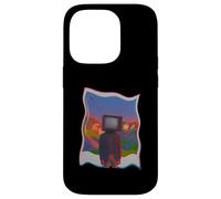 TV Head Glitch Trippy Vintage Creepy Dreamcore Estética Carcasa para iPhone 14 Pro