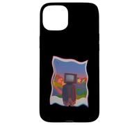 TV Head Glitch Trippy Vintage Creepy Dreamcore Estética Carcasa para iPhone 15 Plus