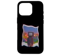 TV Head Glitch Trippy Vintage Creepy Dreamcore Estética Carcasa para iPhone 16 Pro