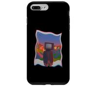 TV Head Glitch Trippy Vintage Creepy Dreamcore Estética Carcasa para iPhone 7 Plus/8 Plus