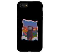 TV Head Glitch Trippy Vintage Creepy Dreamcore Estética Carcasa para iPhone SE (2020) / 7 / 8